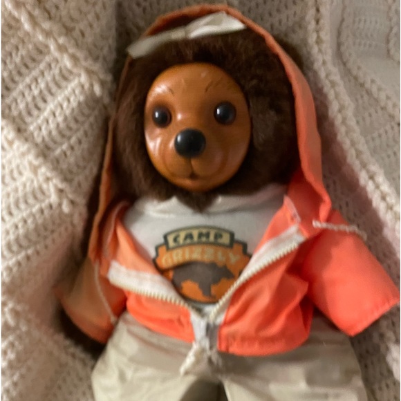 Rare HTF Robert Raikes “Camp Grizzly” Signed & Numbered Charming Wood Face Bear - Picture 7 of 17